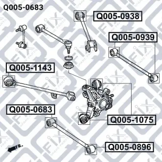 Сайлентблок задней тяги Q-fix Q005-0683