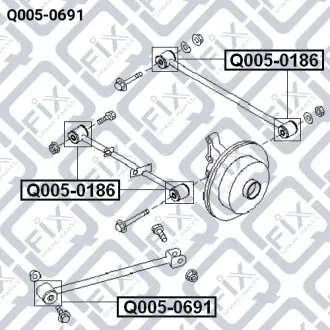 Сайлентблок задней продольной тяги Q-fix Q005-0691