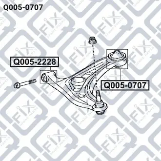 Сайлентблок задний переднего нижнего рычага Q-fix Q005-0707