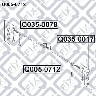 Сайлентблок кермової тяги Q-fix Q005-0712