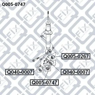 Сайлентблок задней цапфы Q-fix Q005-0747