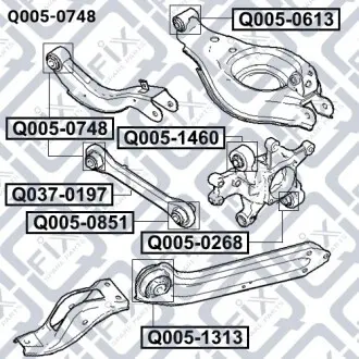 Сайлентблок задней тяги Q-fix Q005-0748
