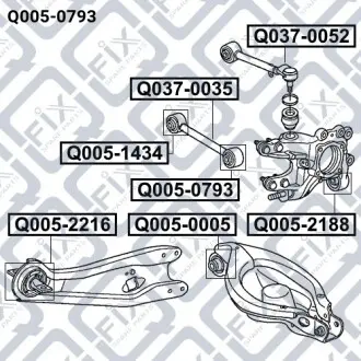 Сайлентблок задньої тяги Q-fix Q005-0793