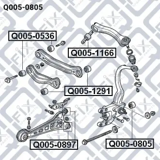 САЙЛЕНТБЛОК ЗАДНЕГО АМОРТИЗАТОРА Q-fix Q0050805
