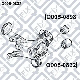 Сайлентблок задней цапфы (плавающий) Q-fix Q005-0832