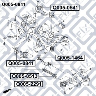 Сайлентблок подушки диференціала Q-fix Q005-0841