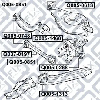 Сайлентблок задней тяги Q-fix Q005-0851