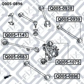 Сайлентблок задней тяги Q-fix Q005-0896