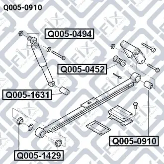 Сайлентблок задней рессоры Q-fix Q005-0910
