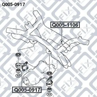 Сайлентблок заднього диференціала Q-fix Q005-0917