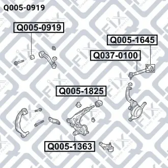 Сайлентблок плавающий переднего рычага Q-fix Q005-0919