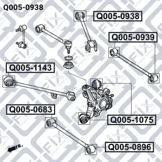 Сайлентблок задней тяги Q-fix Q005-0938