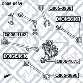 Сайлентблок задней тяги Q-fix Q005-0939