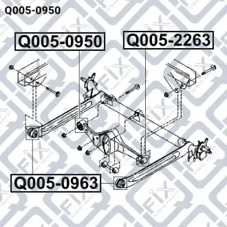 Сайлентблок заднього важеля Q-fix Q005-0950