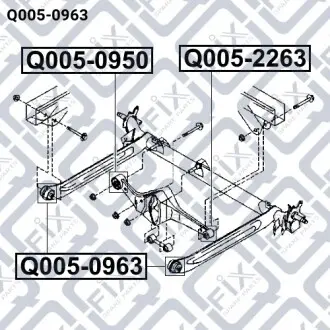 Сайлентблок задней балки Q-fix Q005-0963