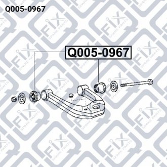 Сайлентблок переднего верхнего рычага Q-fix Q005-0967