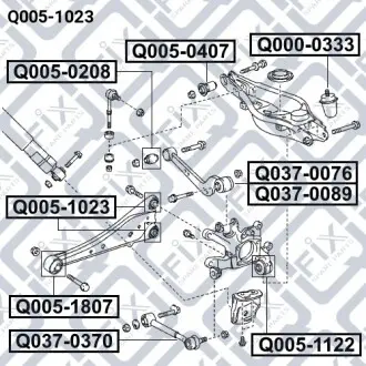 САЙЛЕНТБЛОК ЗАДН ПРОДОЛЬНОГО ВАЖІЛЯ (К-Т) TOYOTA R Q-fix Q0051023