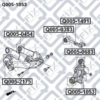 Сайлентблок задней цапфы Q-fix Q005-1053