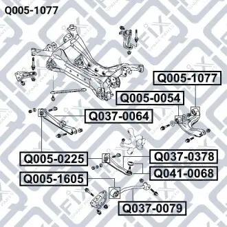 Сайлентблок заднього верхнього важеля Q-fix Q005-1077
