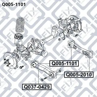 Сайлентблок нижнього важеля (передній) Q-fix Q005-1101
