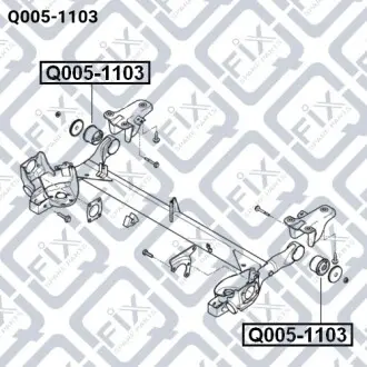 Сайлентблок задней балки Q-fix Q005-1103