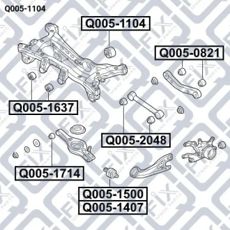 Сайлентблок подушки диференціала Q-fix Q005-1104