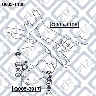 Сайлентблок опори диференціала Q-fix Q005-1106 (фото 1)