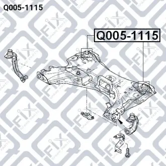 Сайлентблок подрамника (задний) Q-fix Q005-1115