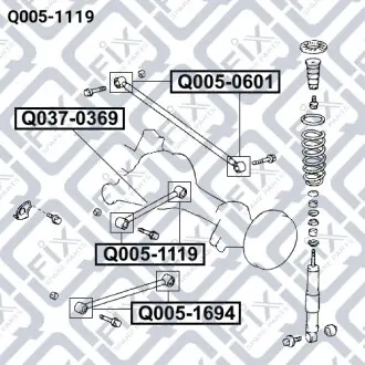 Сайлентблок заднього поздовжнього важеля Q-fix Q005-1119