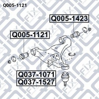 Сайлентблок переднього нижнього важеля Q-fix Q005-1121