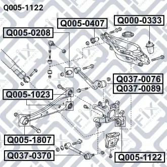 Сайлентблок задней цапфы (плавающий) Q-fix Q005-1122