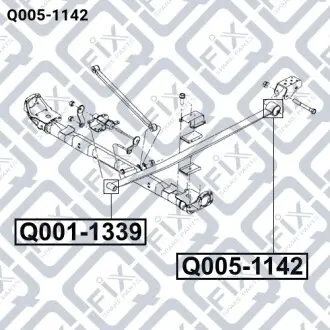 Сайлентблок задньої ресори Q-fix Q005-1142