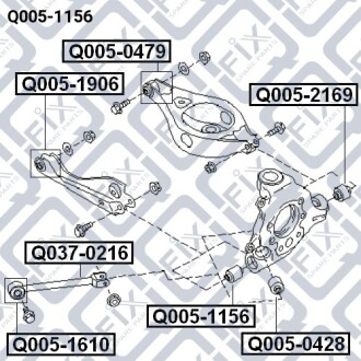 Сайлентблок задней цапфы Q-fix Q005-1156