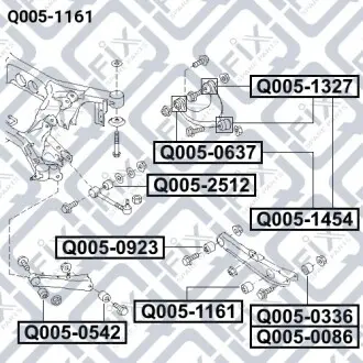 Сайлентблок задньої поперечної тяги Q-fix Q005-1161