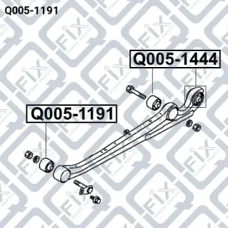 Сайлентблок заднего продольного рычага Q-fix Q005-1191