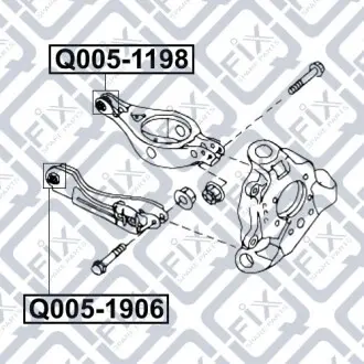 Сайлентблок задньої підвіски Q-fix Q005-1198