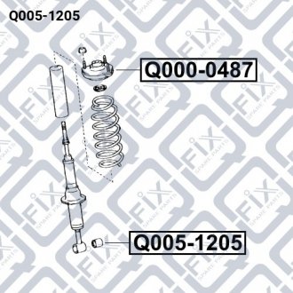 Сайлентблок заднего амортизатора(нижн Q-fix Q005-1205