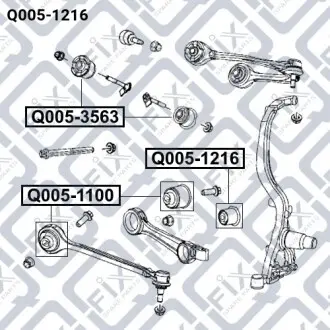 Сайлентблок передней поперечной тяги Q-fix Q005-1216
