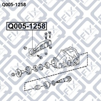 Сайлентблок опори диференціала Q-fix Q005-1258