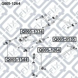 Сайлентблок задней поперечной тяги Q-fix Q005-1264