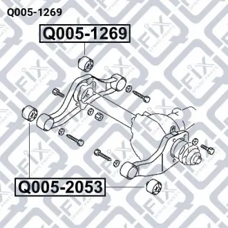 Сайлентблок подушки диференціала Q-fix Q005-1269