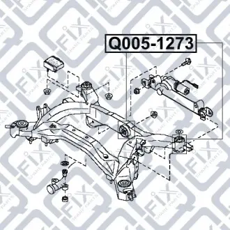 Сайлентблок задней балки (гидравлический) Q-fix Q005-1273