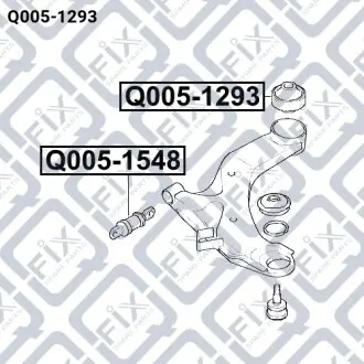 Сайлентблок переднего рычага (задний) Q-fix Q005-1293