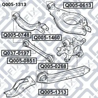 Сайлентблок задней тяги Q-fix Q005-1313