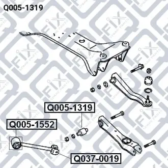Сайлентблок заднього поперечного важеля Q-fix Q005-1319