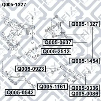 Сайлентблок заднего верхнего рычага.) Q-fix Q005-1327
