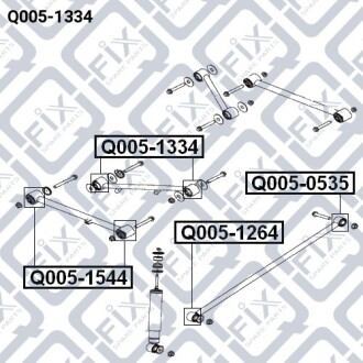 Сайлентблок задней продольной тяги Q-fix Q005-1334