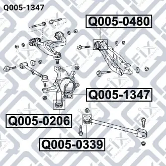 Сайлентблок задней цапфы Q-fix Q005-1347