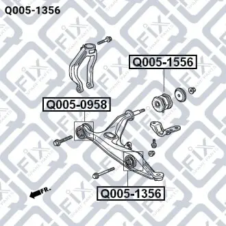 Сайлентблок нижнего рычага (задний) Q-fix Q005-1356