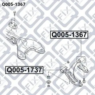 Сайлентблок задній переднього важеля Q-fix Q005-1367